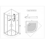 Душевая кабина Esbano ES-80C/90C/100C (без крыши)